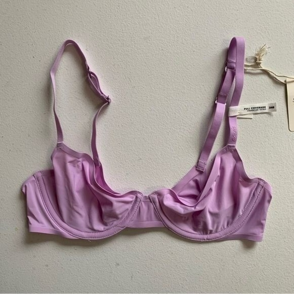 Smoothez by Aerie Purple Unlined Sheer Underwire Bra Size 34B Lightweight NWT